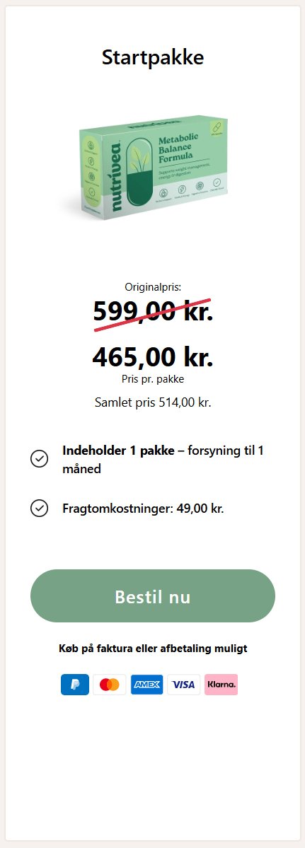 Nutrivea Starter — 1 æske, 60 kapsler