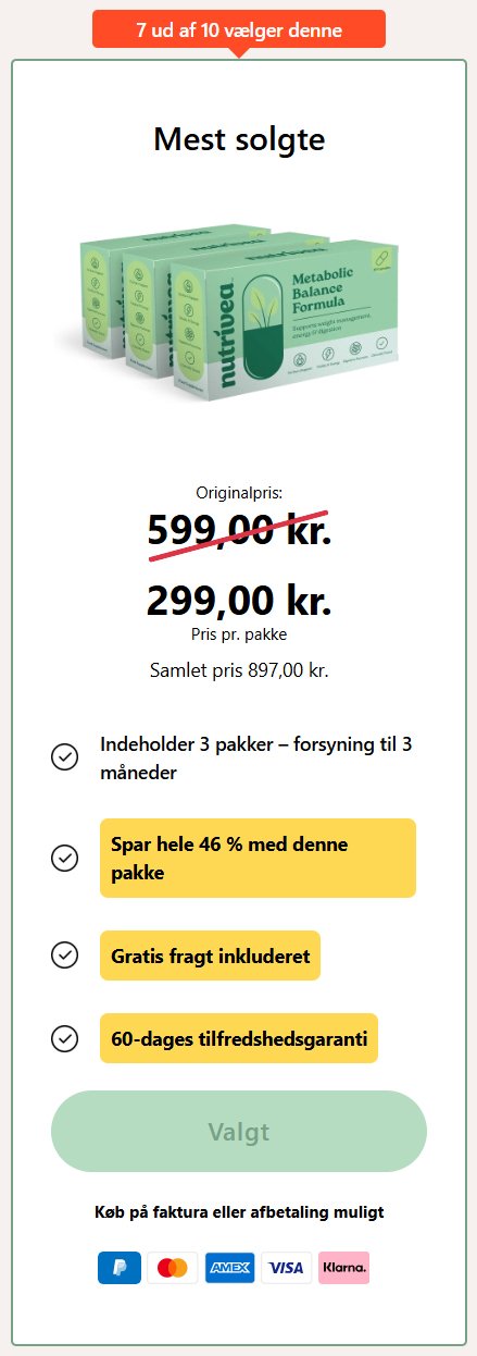 Nutrivea Best Sellers — 3 æsker, 180 kapsler